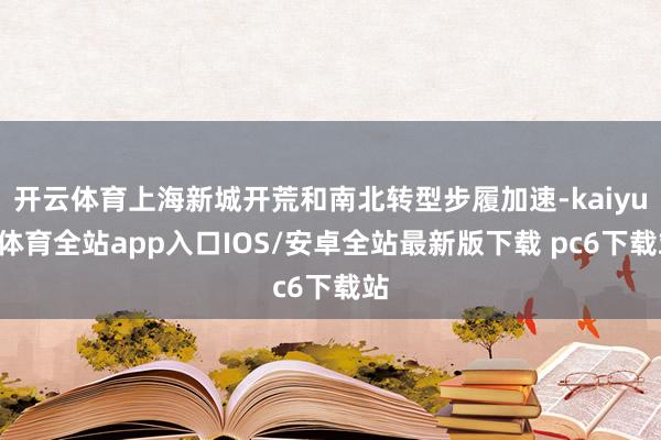 开云体育上海新城开荒和南北转型步履加速-kaiyun体育全站app入口IOS/安卓全站最新版下载 pc6下载站