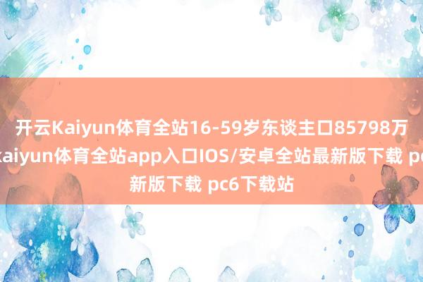 开云Kaiyun体育全站16-59岁东谈主口85798万东谈主-kaiyun体育全站app入口IOS/安卓全站最新版下载 pc6下载站