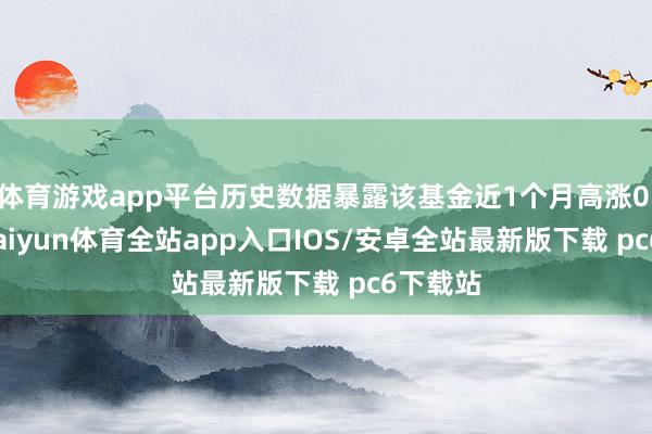 体育游戏app平台历史数据暴露该基金近1个月高涨0.04%-kaiyun体育全站app入口IOS/安卓全站最新版下载 pc6下载站