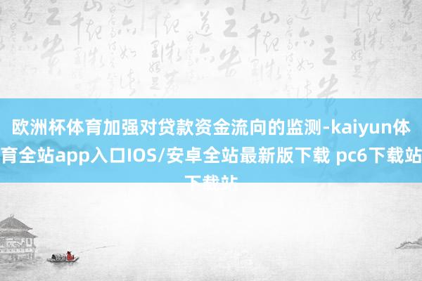 欧洲杯体育加强对贷款资金流向的监测-kaiyun体育全站app入口IOS/安卓全站最新版下载 pc6下载站