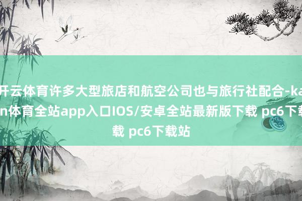 开云体育许多大型旅店和航空公司也与旅行社配合-kaiyun体育全站app入口IOS/安卓全站最新版下载 pc6下载站