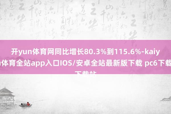 开yun体育网同比增长80.3%到115.6%-kaiyun体育全站app入口IOS/安卓全站最新版下载 pc6下载站