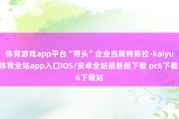 体育游戏app平台“带头”企业当属特斯拉-kaiyun体育全站app入口IOS/安卓全站最新版下载 pc6下载站