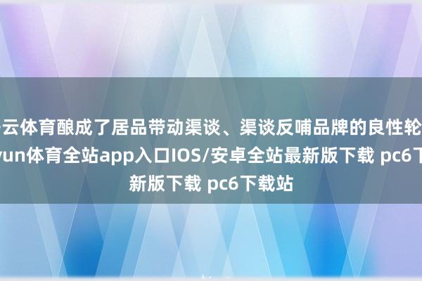 开云体育酿成了居品带动渠谈、渠谈反哺品牌的良性轮回-kaiyun体育全站app入口IOS/安卓全站最新版下载 pc6下载站