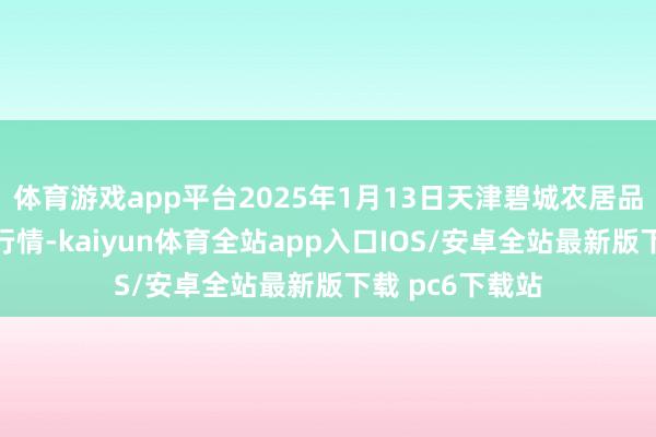 体育游戏app平台2025年1月13日天津碧城农居品批发商场价钱行情-kaiyun体育全站app入口IOS/安卓全站最新版下载 pc6下载站