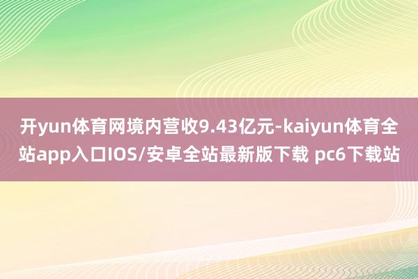 开yun体育网境内营收9.43亿元-kaiyun体育全站app入口IOS/安卓全站最新版下载 pc6下载站