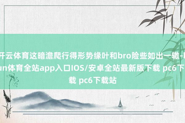 开云体育这暗澹爬行得形势缘叶和bro险些如出一辙-kaiyun体育全站app入口IOS/安卓全站最新版下载 pc6下载站