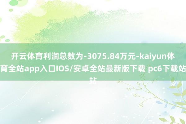 开云体育利润总数为-3075.84万元-kaiyun体育全站app入口IOS/安卓全站最新版下载 pc6下载站